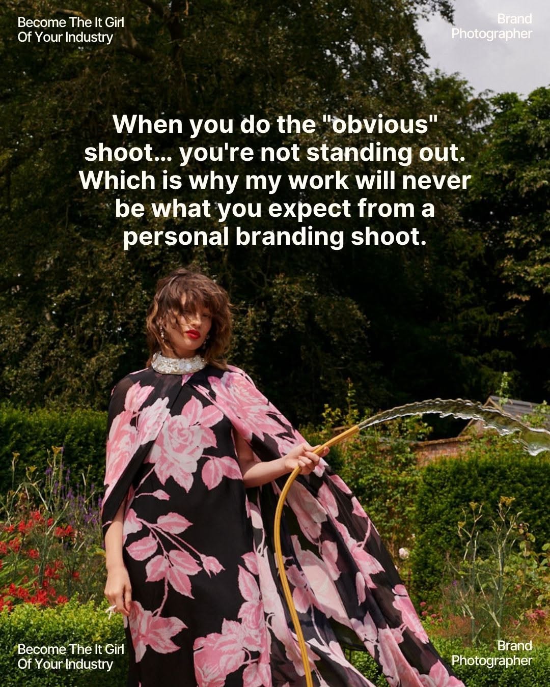 Quirky editorial shot proves 'not obvious' hook