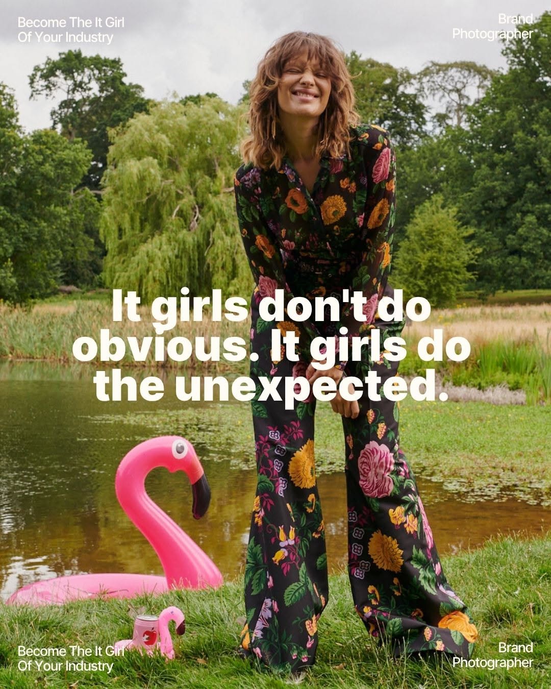 Quirky editorial shot proves 'not obvious' hook