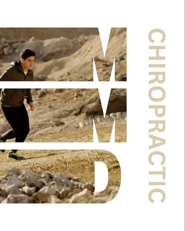 Chiropractors creative ad: Body-in-letterform composition suggests resilience