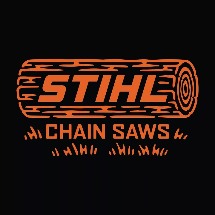 Power Tools creative ad: Chainsaw becomes bold woodcut logo