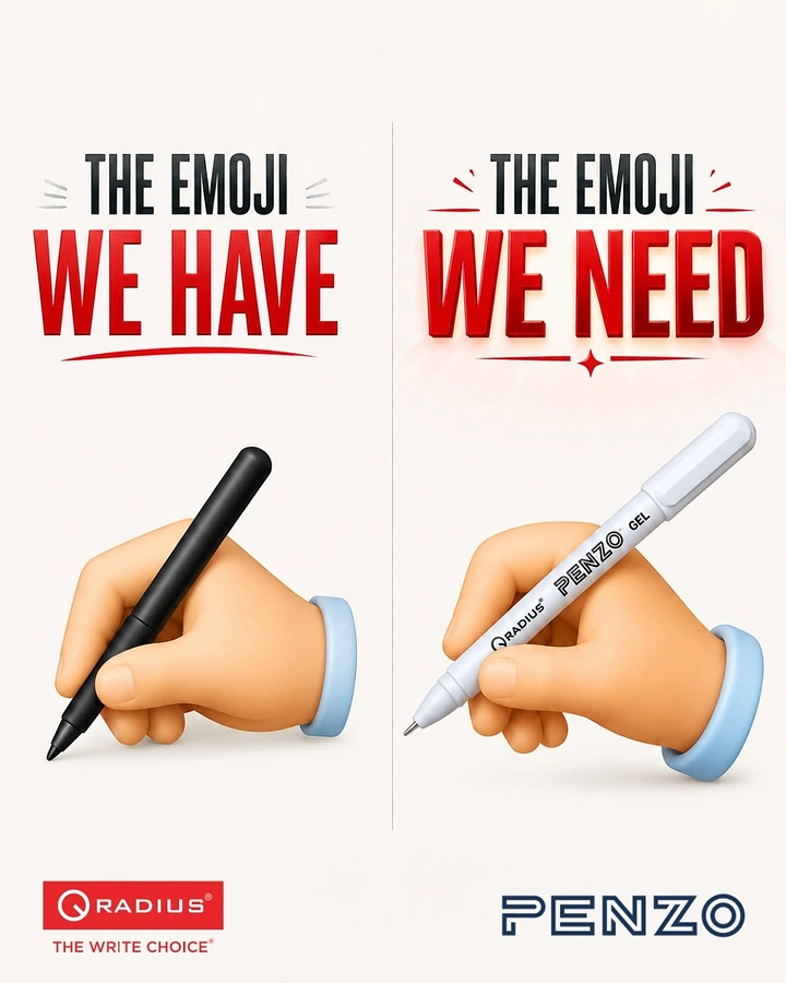 Pens & Writing Instruments creative ad: Witty emoji copy tied to pens