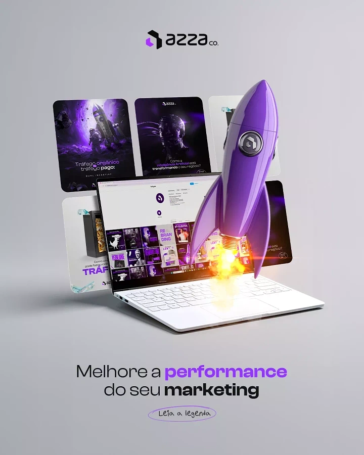 Agency creative ad: Rocket launching from laptop: growth metaphor