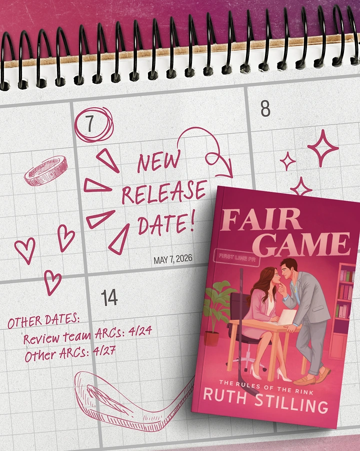 Bookstores creative ad: Hand-drawn planner calendar marks release date