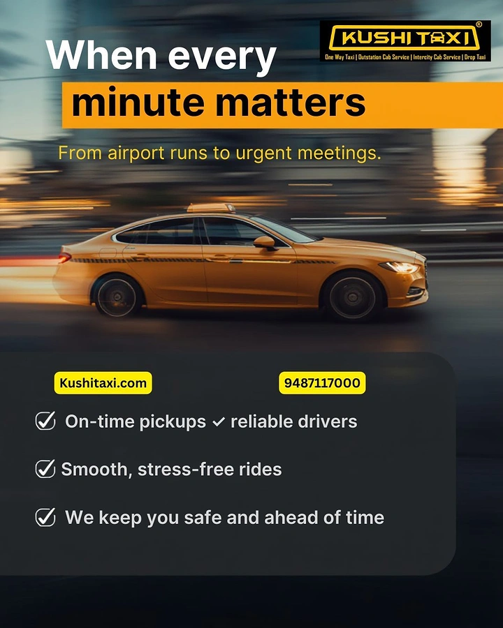 Taxi & Cab Services creative ad: Motion blur reinforces time-sensitive service