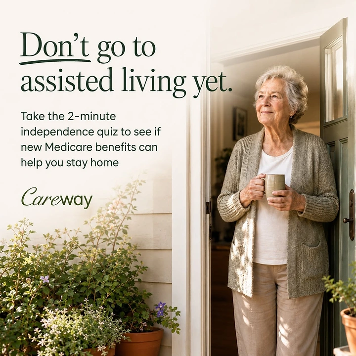 Senior Care creative ad: Witty 'don't go yet' reverse copy
