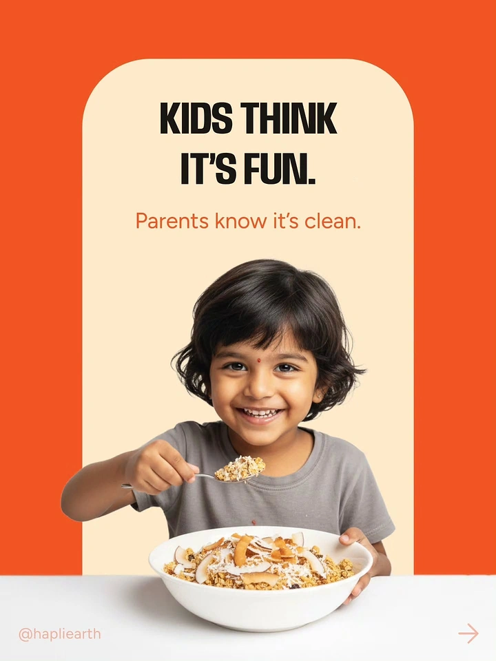 Breakfast Cereals & Oats creative ad: Witty clean-versus-fun parent insight