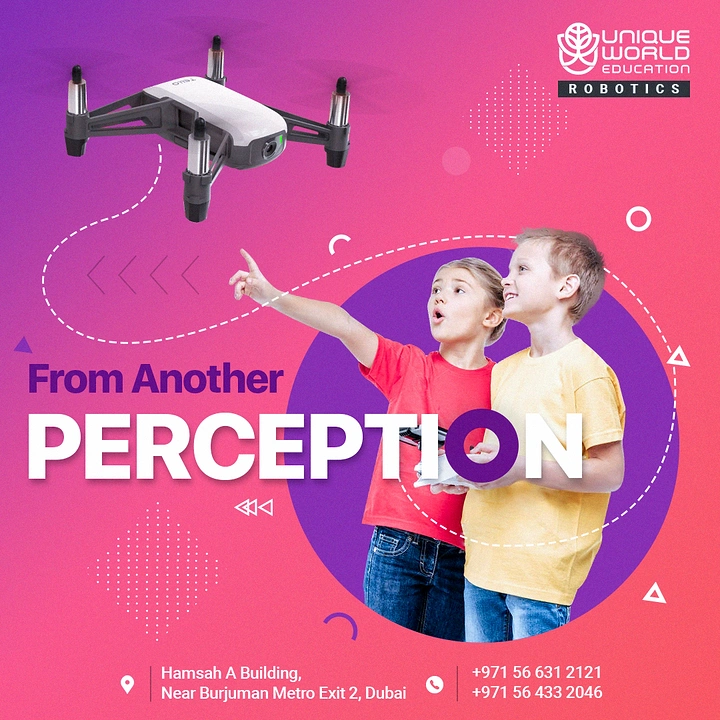 Robotics & STEM Classes creative ad: Drone and perception visual metaphor