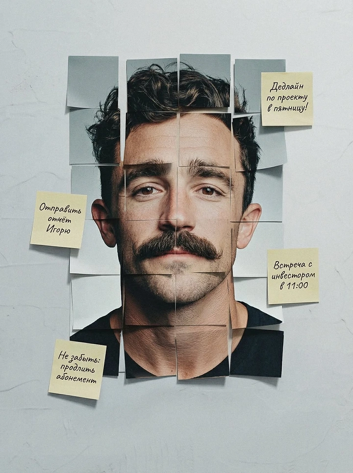 Life & Business Coaches creative ad: Fragmented portrait turns coaching into visual metaphor