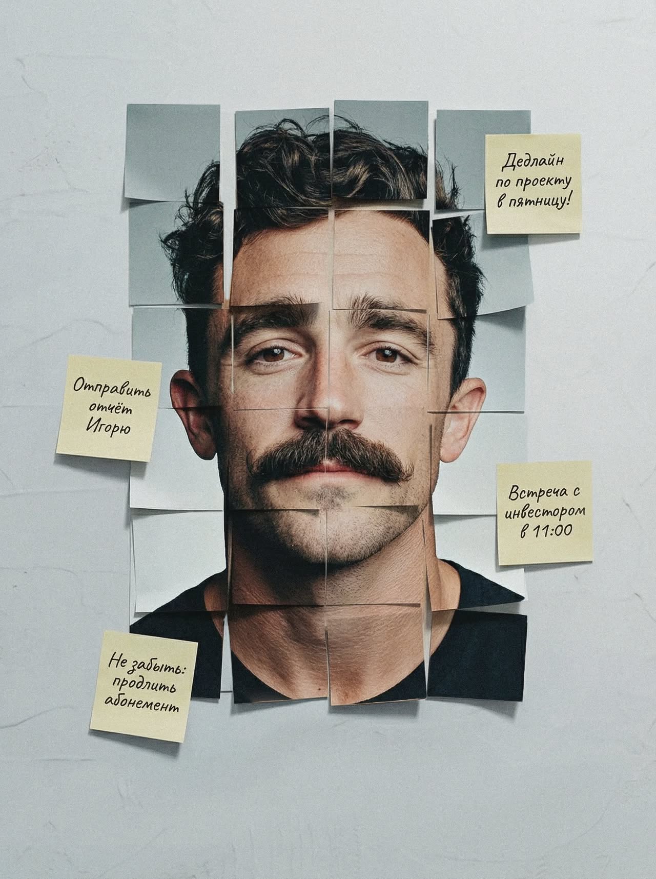 Instagram post: Fragmented portrait turns coaching into visual metaphor