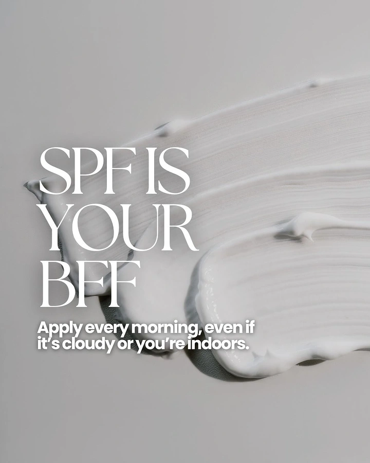 Skin & Cosmetic Clinics creative ad: Sunscreen smear texture as backdrop