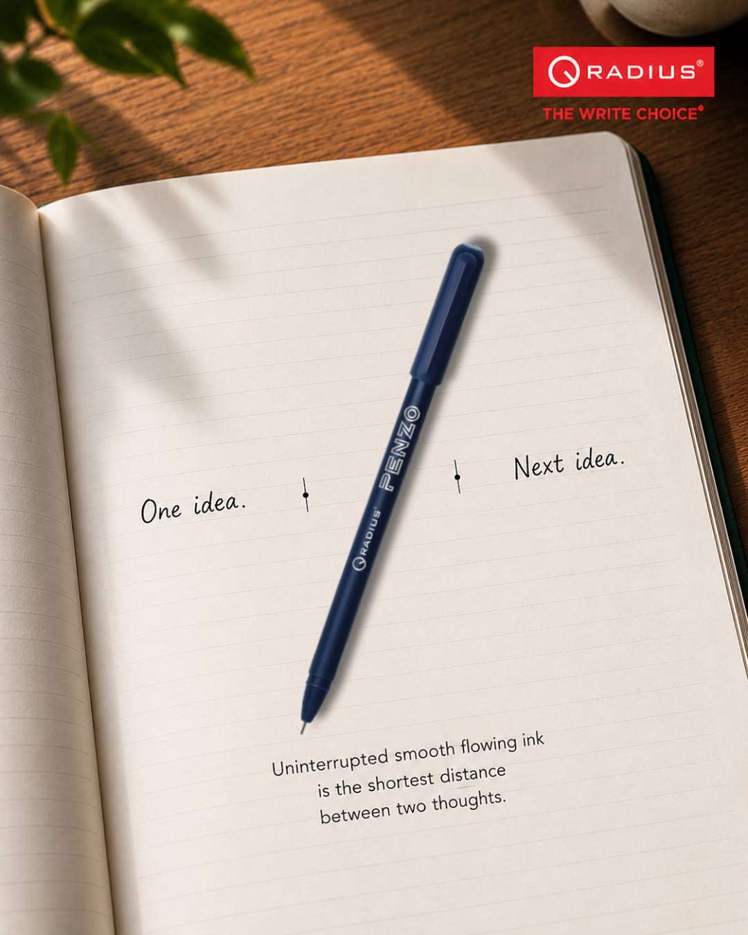 Instagram post: Pen visually connects successive ideas