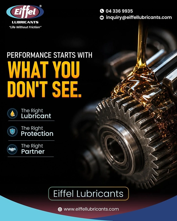 Engine Oil & Lubricants creative ad: Invisible protection shown through machinery