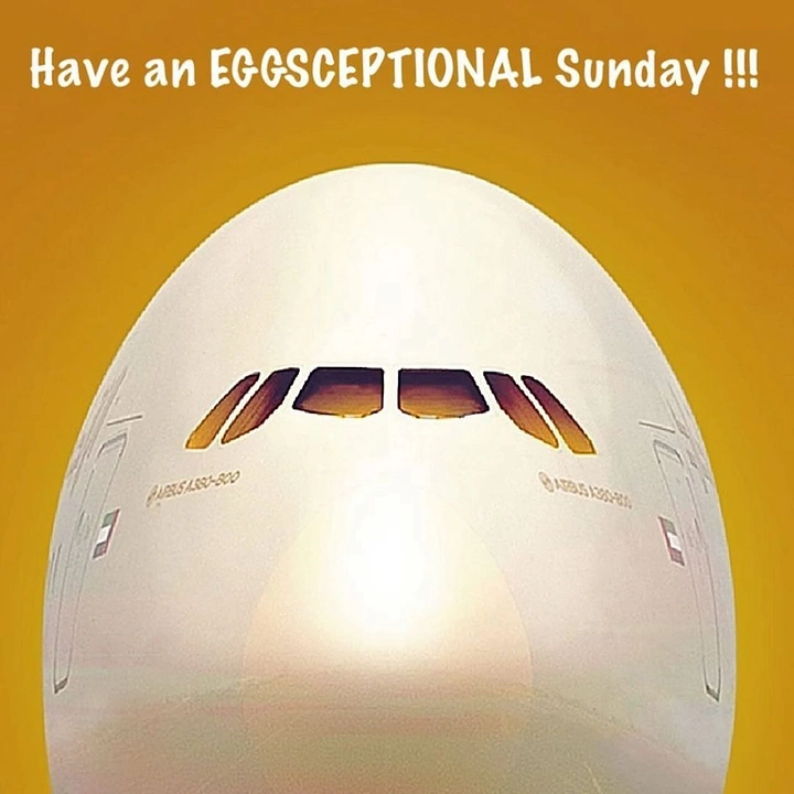 Airlines creative ad: Egg-shaped aircraft nose supports holiday pun