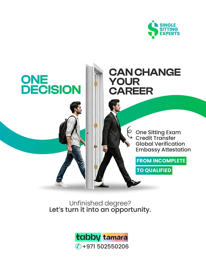Universities & Colleges creative ad: Open door visualizes career change