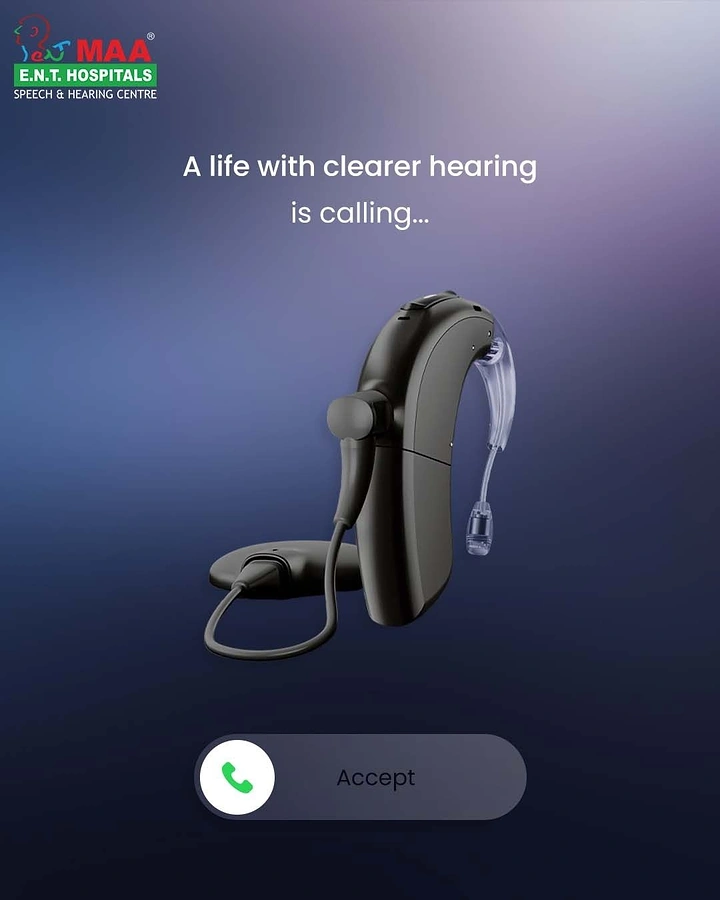 Hearing Aids creative ad: Incoming call slider, life calling