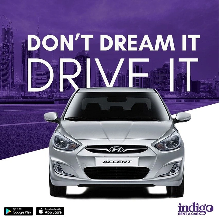 Car Rental creative ad: Witty 'Don't dream it, drive it' copy