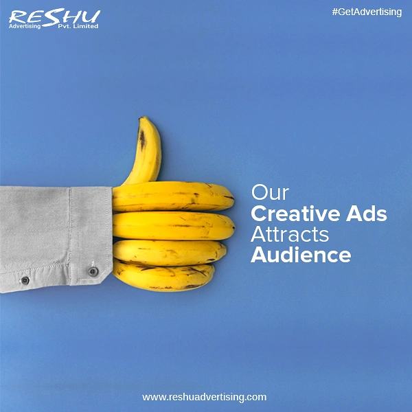 Agency creative ad: Banana bunch as thumbs-up metaphor