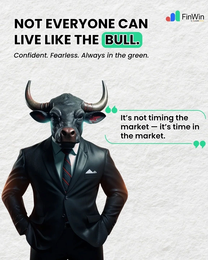 Stock Brokers & Investing creative ad: Bull in suit, 'live like the bull'