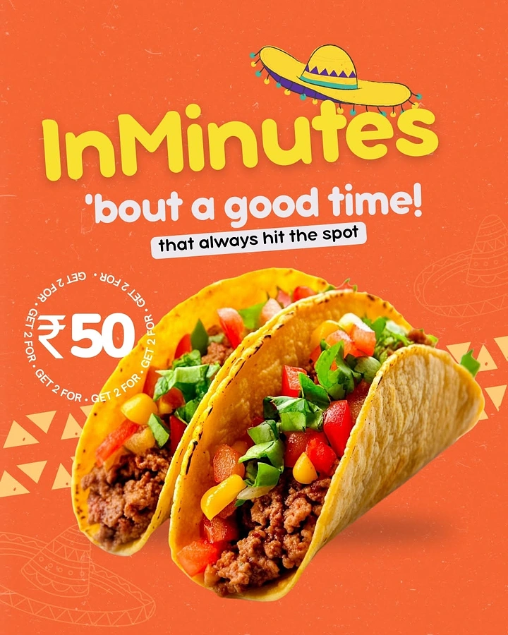 Mexican Restaurants creative ad: Speed-to-good-time taco pun