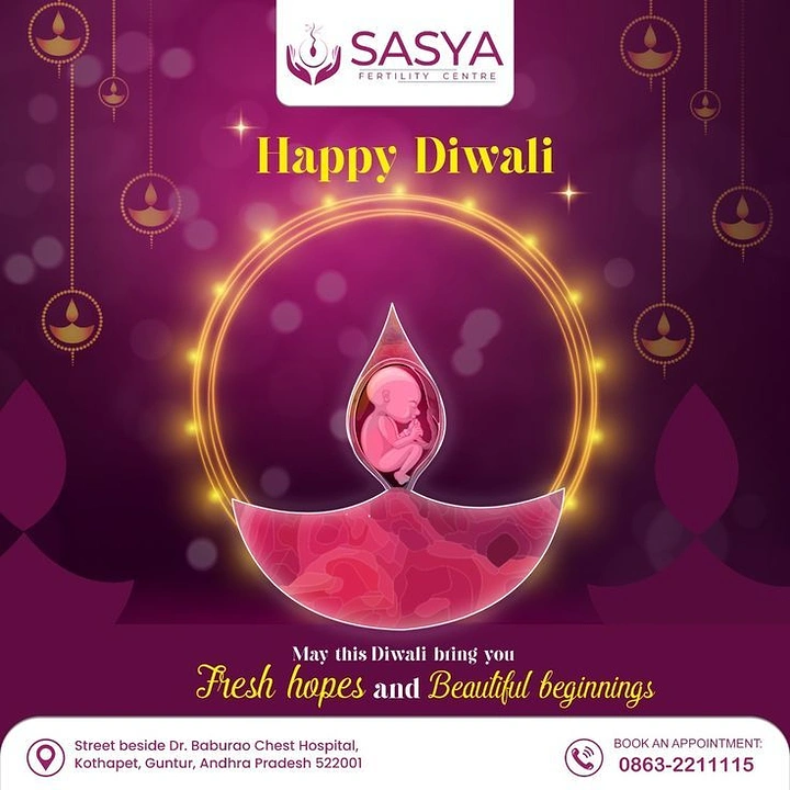Diwali creative ad: Diya shape containing a fetus in a womb