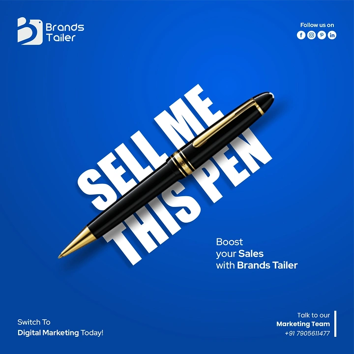 Pens & Writing Instruments creative ad: Bold sales phrase wraps around pen