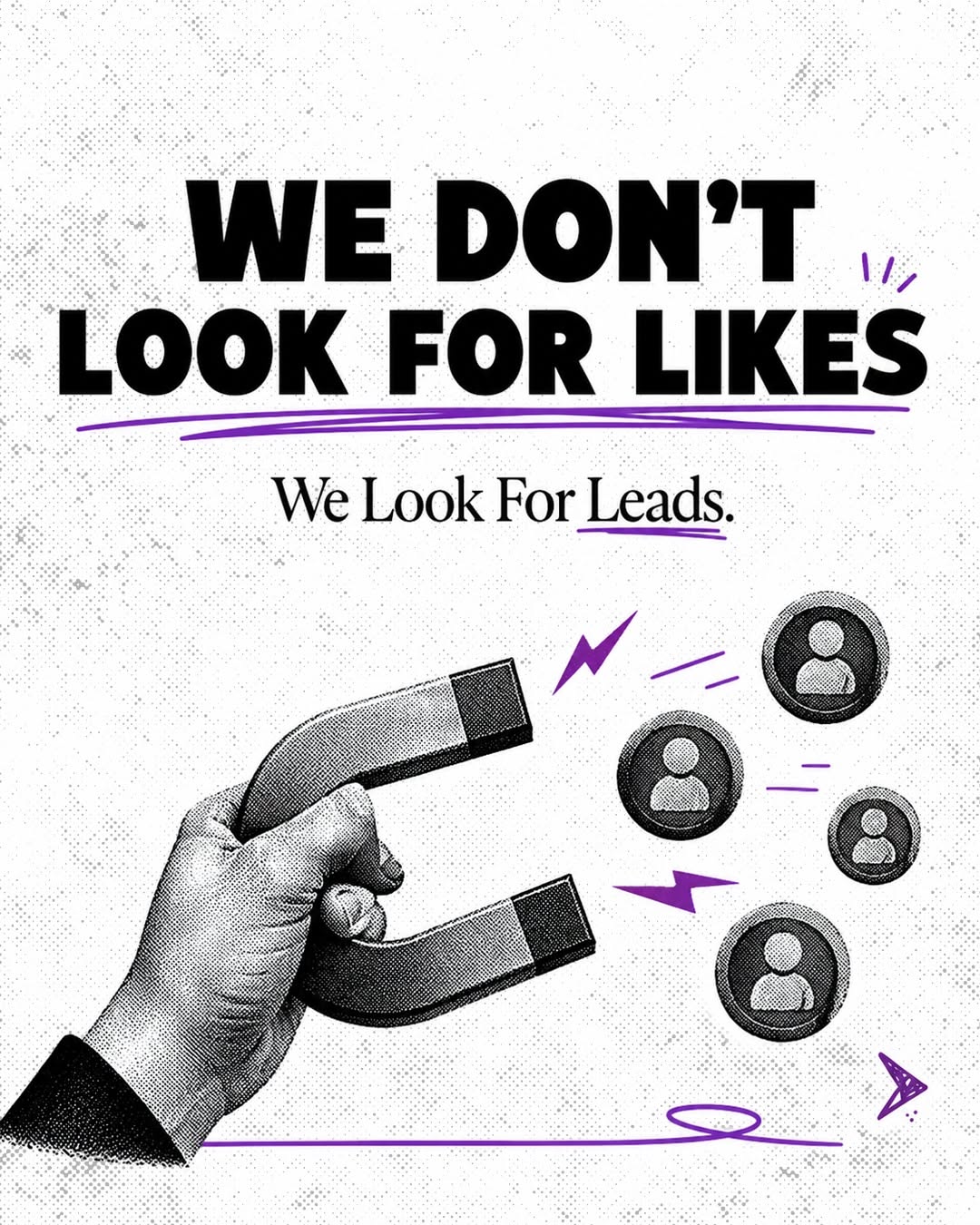 Brain-in-bulb bold 'not typical agency' copy