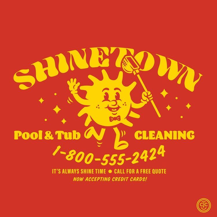 Instagram post: Retro sunshine mascot with shine-time wordplay