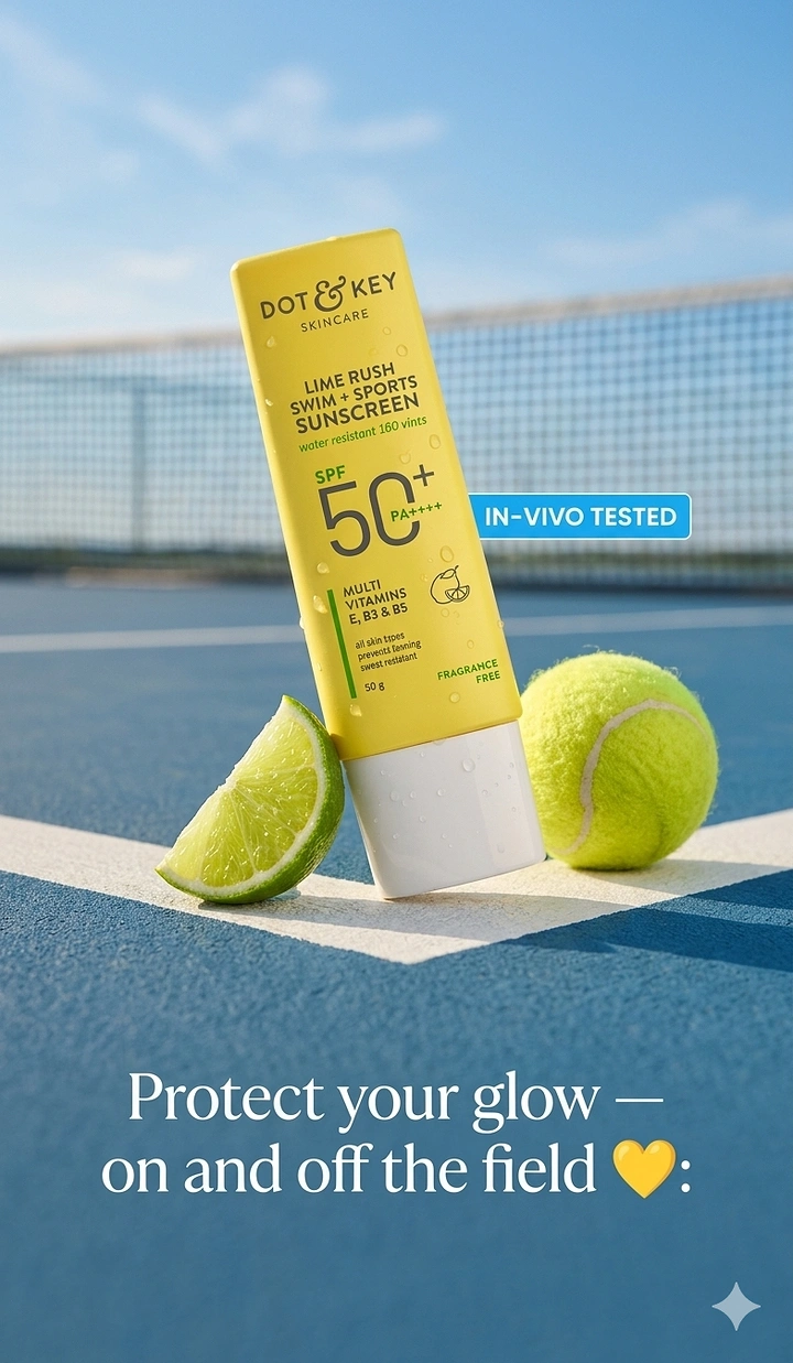 Sunscreen & Sun Care creative ad: Sunscreen becomes part of tennis scene
