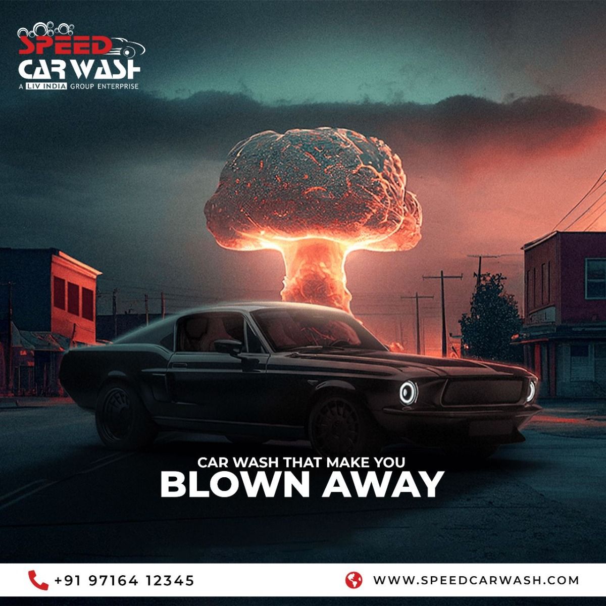 Instagram post: Mushroom cloud 'blown away' visual pun