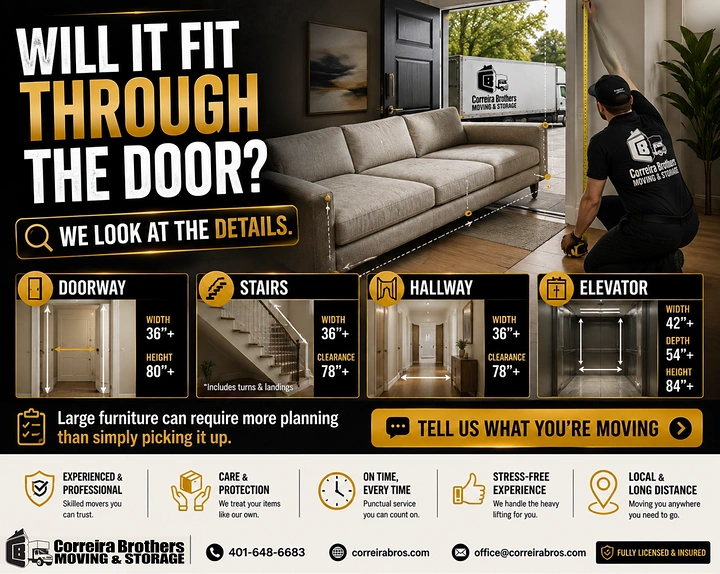 Movers & Packers creative ad: Will it fit through the door hook