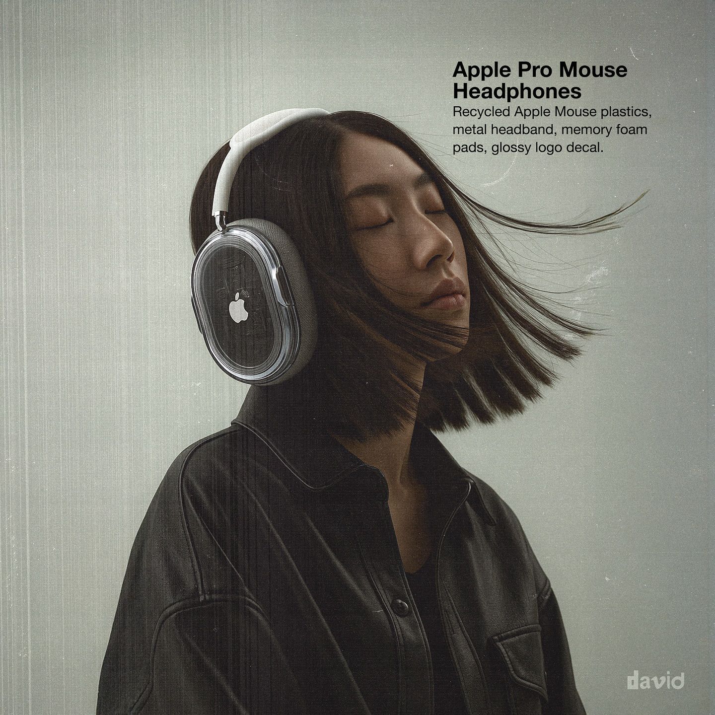 Instagram post: Surreal hair blends with headphones