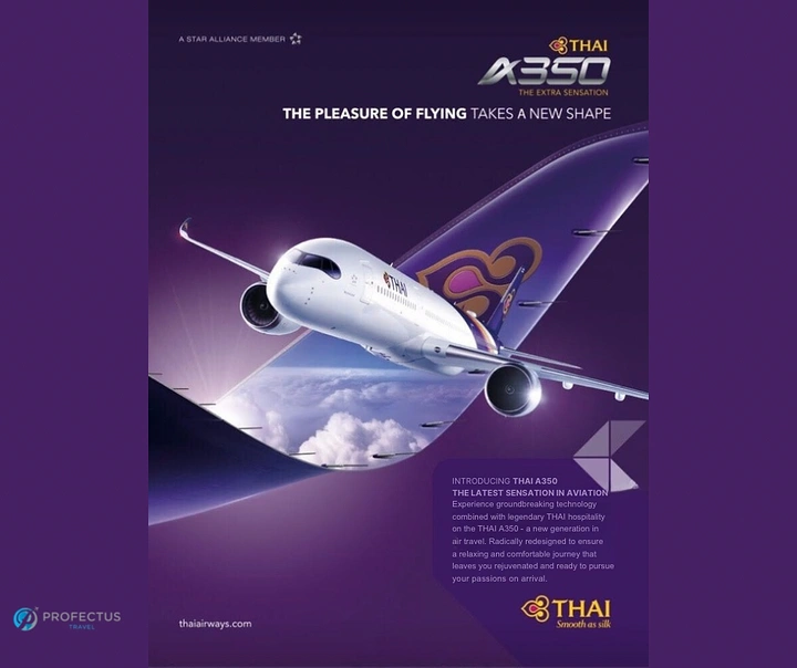 Airlines creative ad: Plane and abstract geometry create motion