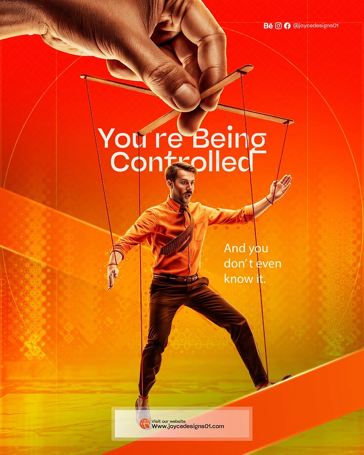 Life & Business Coaches creative ad: Control strings visualize manipulation