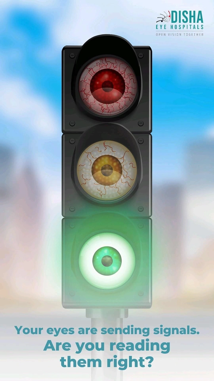 Opticians & Eye Care creative ad: Eyeballs as traffic-light signals