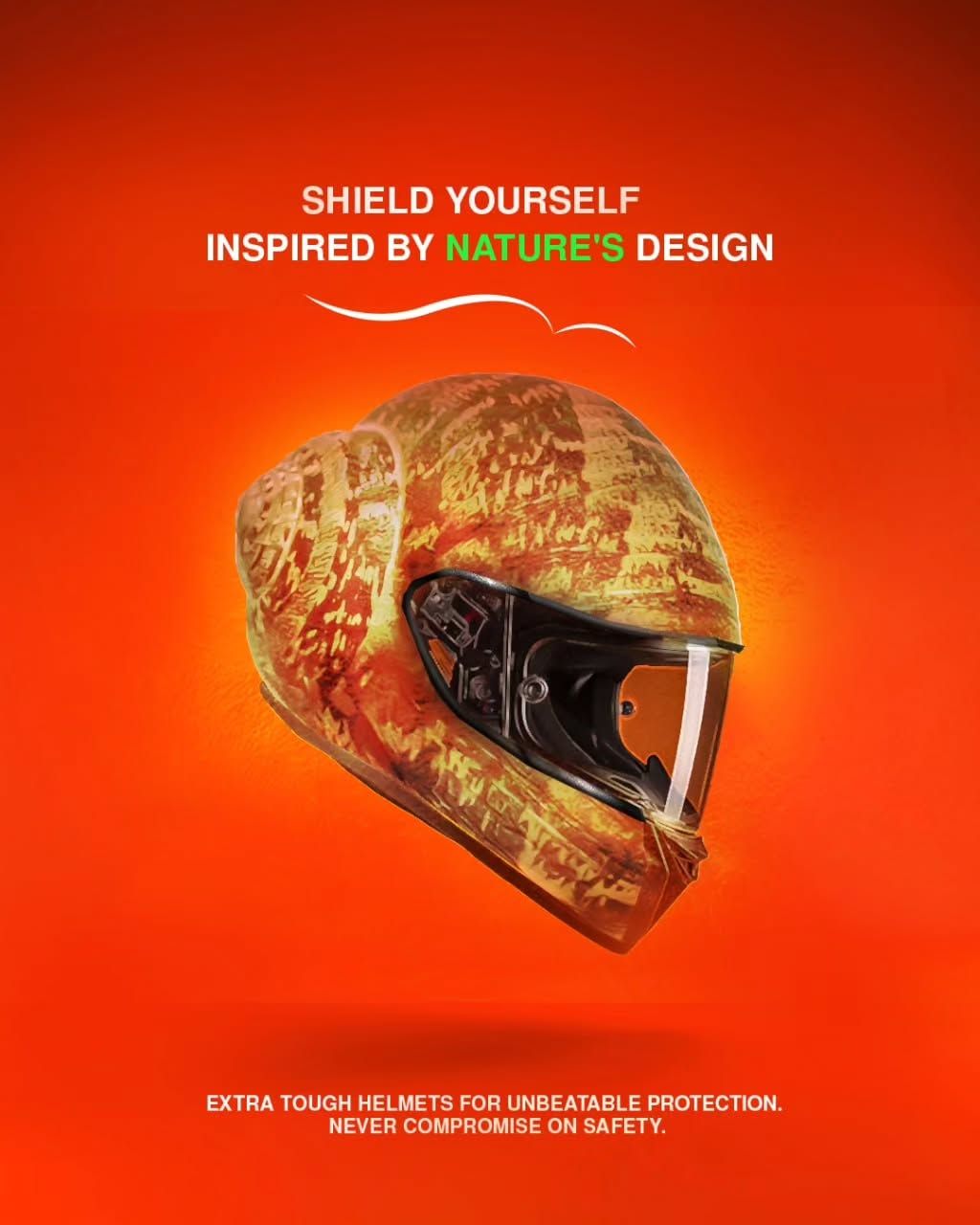 Instagram post: Nature-inspired armor helmet metaphor