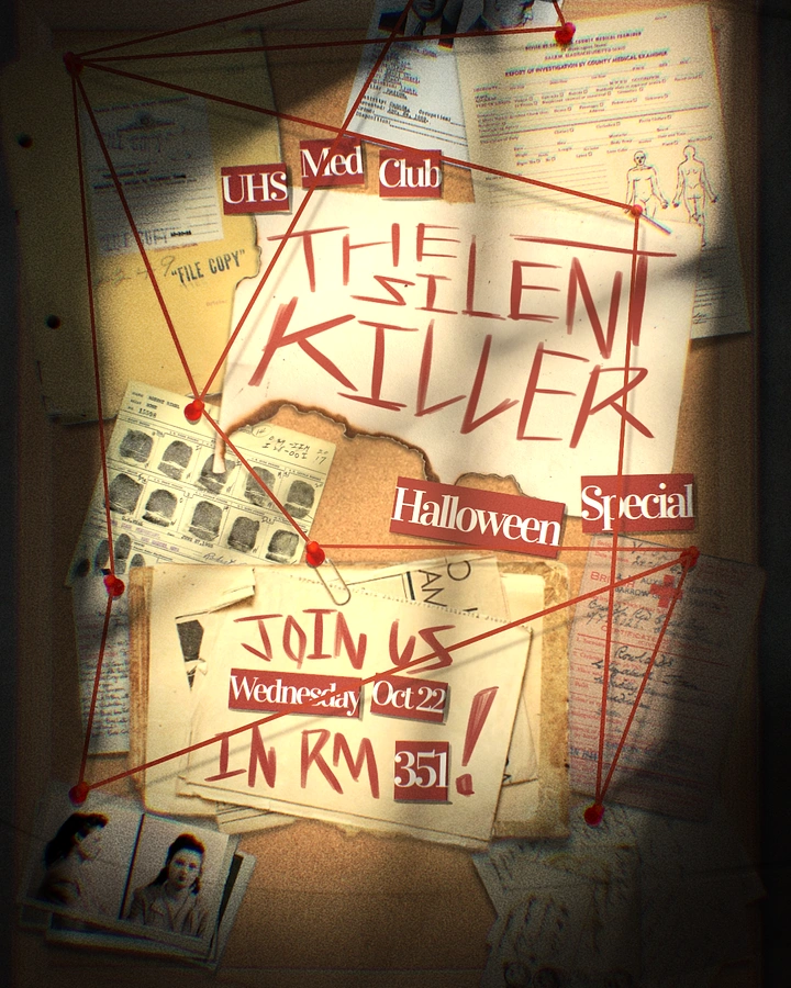 Escape Rooms creative ad: Murder-board Halloween escape-room concept