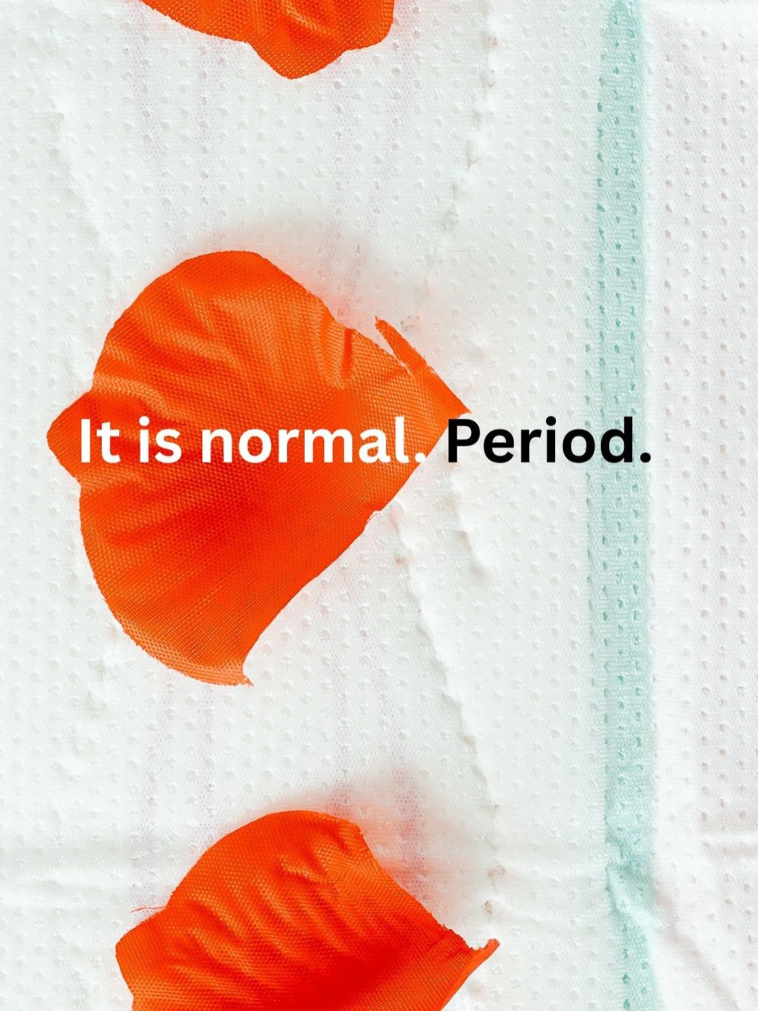 Instagram post: Blood-red flowers visualize period bleeding, slide 2