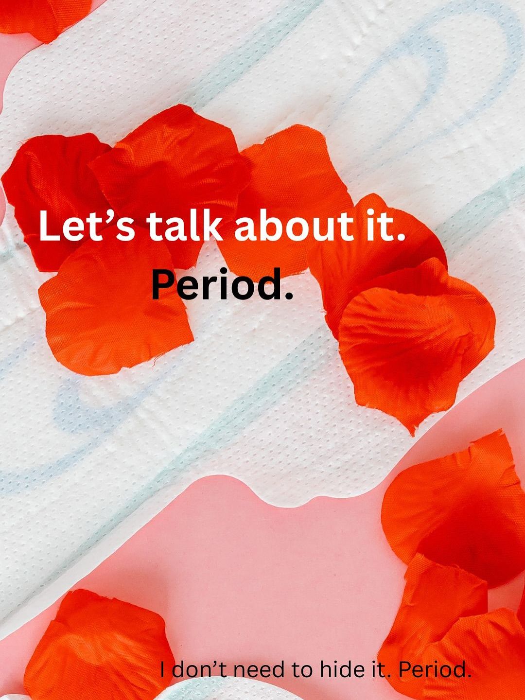 Instagram post: Blood-red flowers visualize period bleeding, slide 5