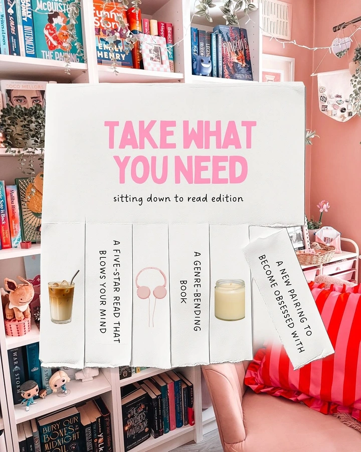 Bookstores creative ad: Tear-off flyer 'take what you need' book picks