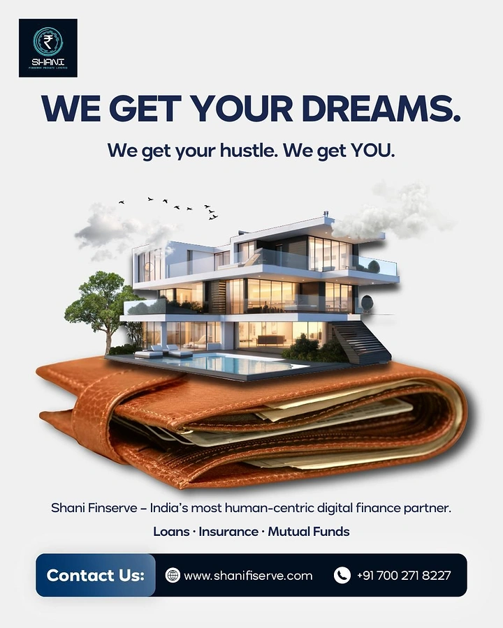Stock Brokers & Investing creative ad: Dream house rising from wallet