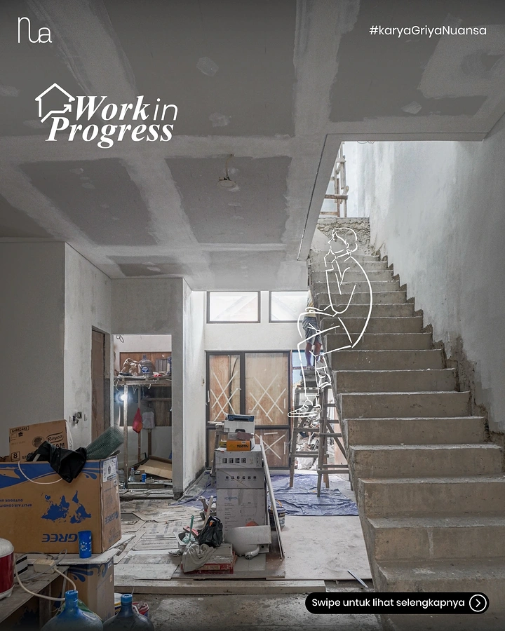 Home Renovation & Remodeling creative ad: Work-in-progress line-art overlay