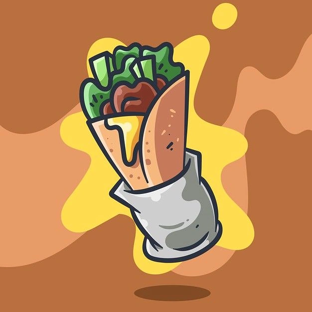 Arabic & Middle Eastern Restaurants creative ad: Kebab presented as illustrated hero object