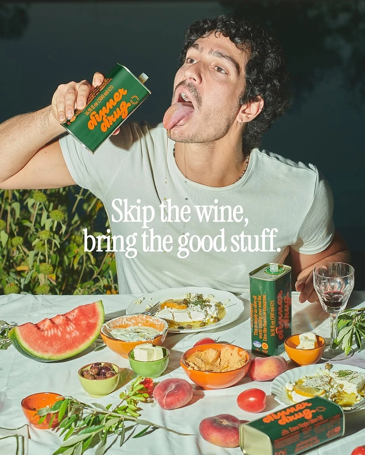 Salad Bars & Healthy Restaurants creative ad: Witty good-stuff alternative-to-wine campaign