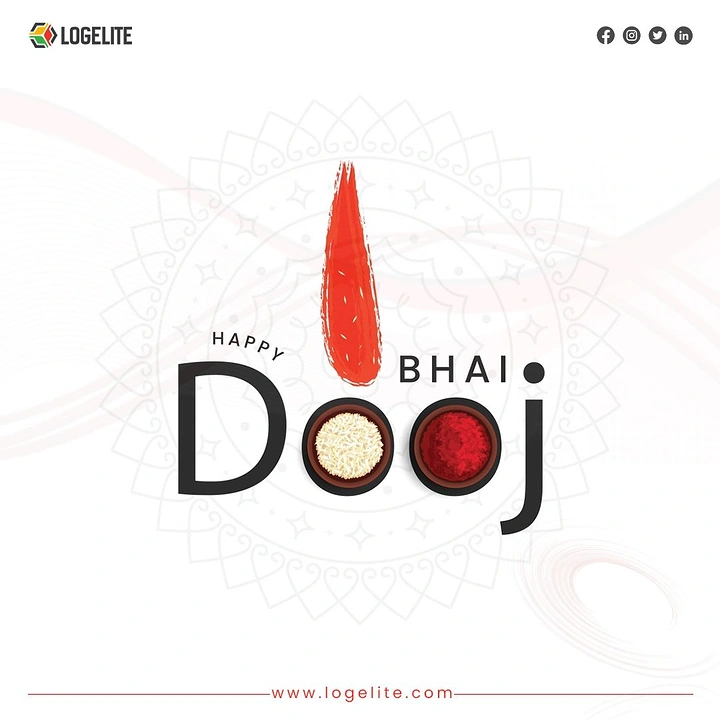 Bhai Dooj creative ad: Dooj letters become tilak and roli thali