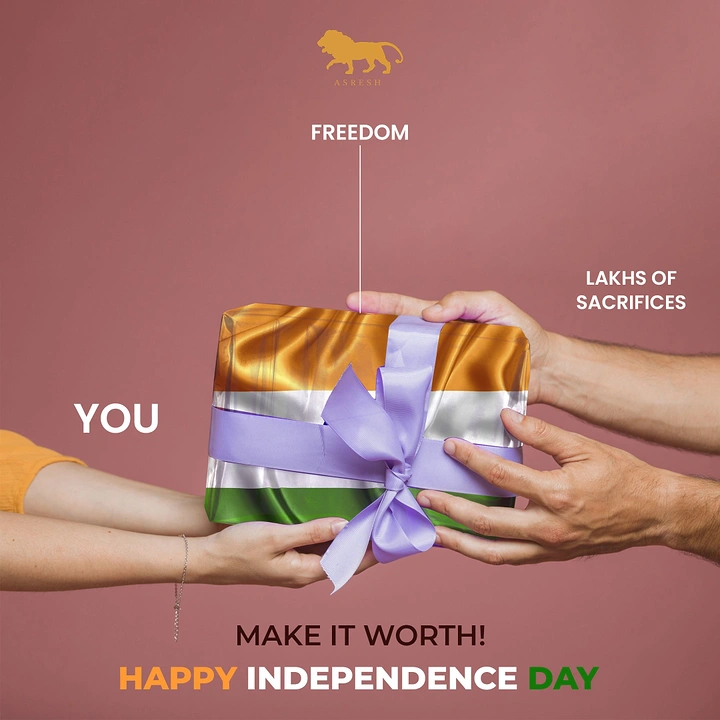 Independence Day creative ad: Freedom as gift handed from sacrifices
