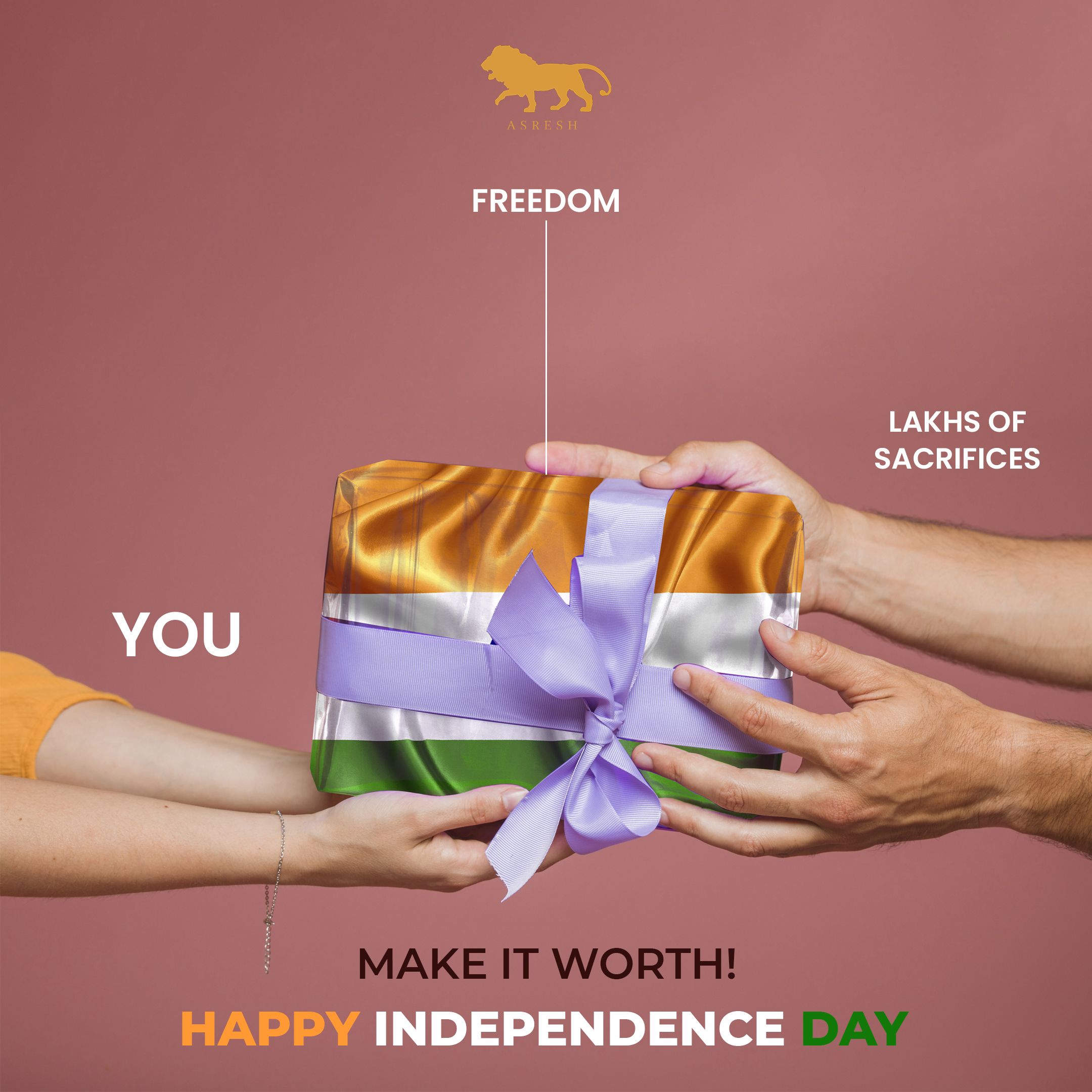 Independence Day Instagram post: Freedom as gift handed from sacrifices