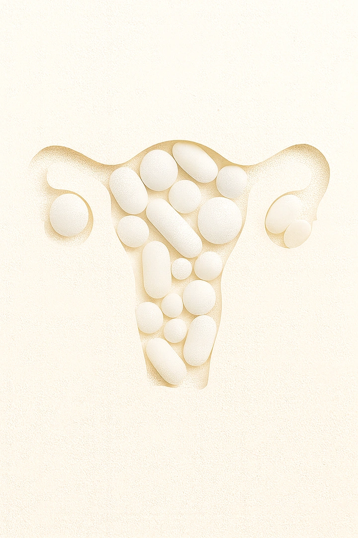 IVF & Fertility Clinics creative ad: Pills forming uterus shape