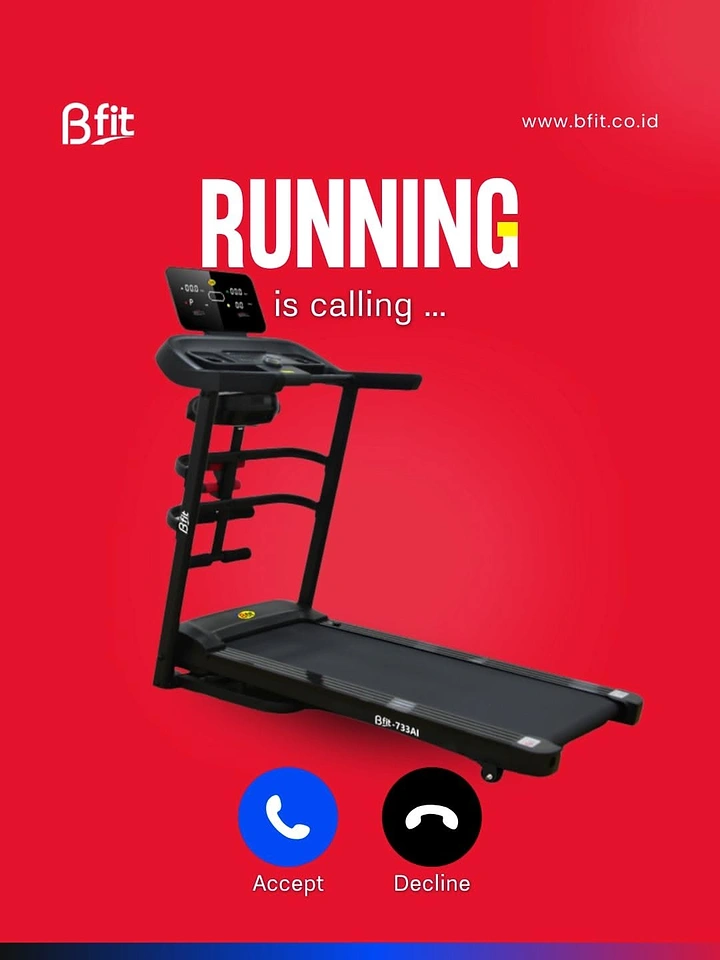 Fitness Equipment Stores creative ad: Running call-screen copy metaphor