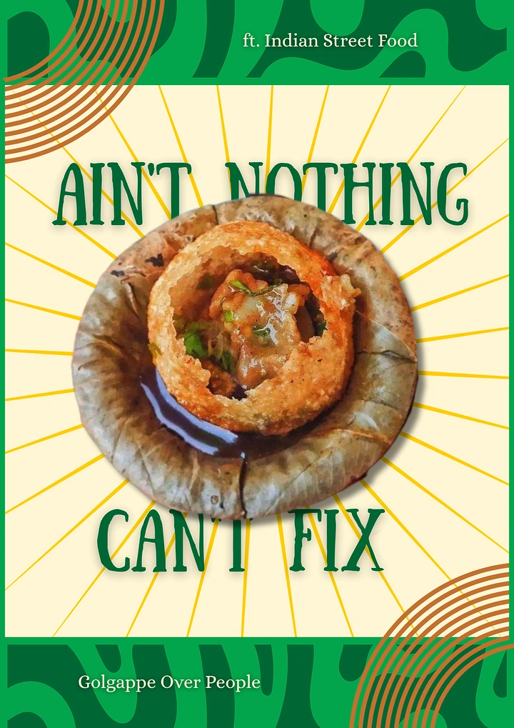 Indian Restaurants creative ad: Golgappa lyric pun concept