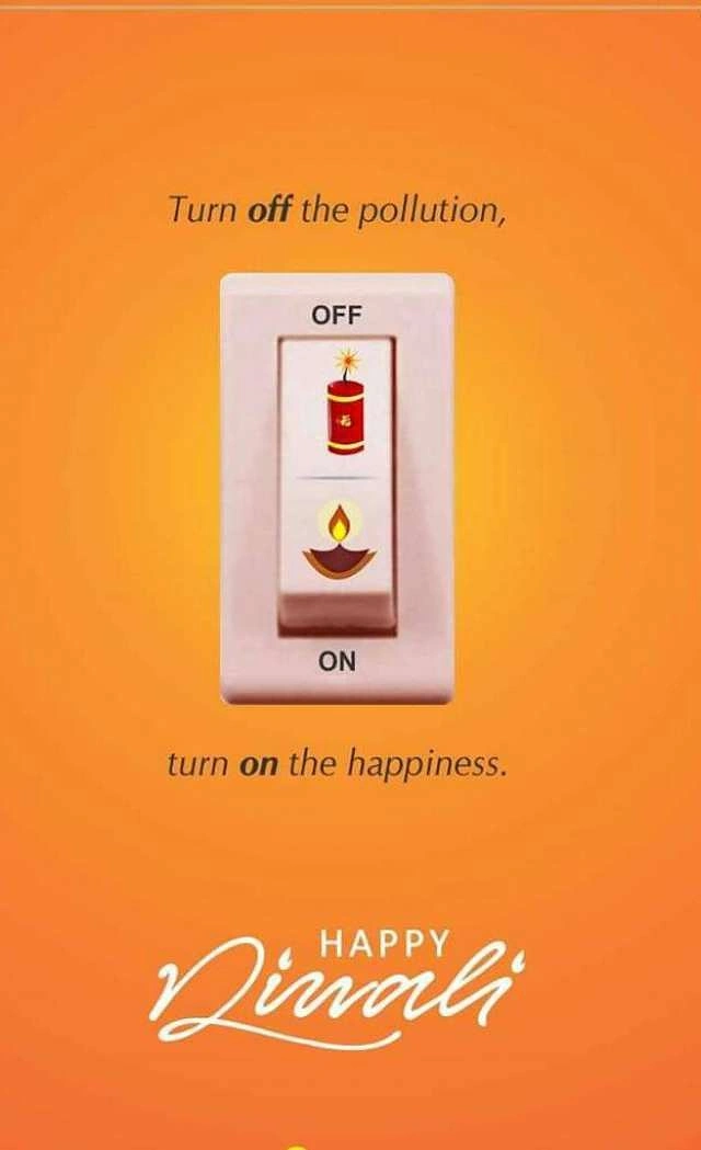 Diwali creative ad: Switch: cracker off, diya on